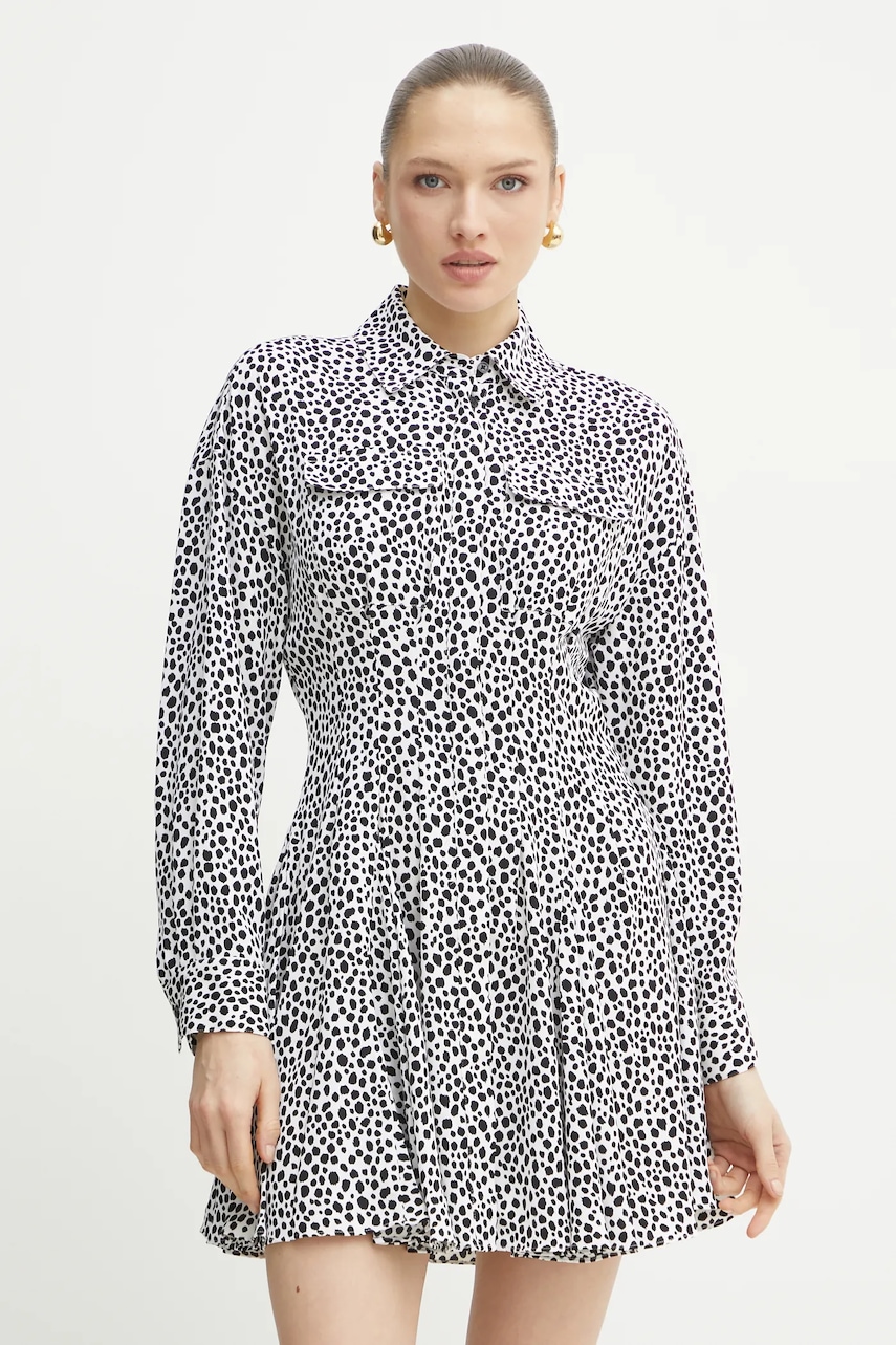 Φόρεμα MICHAEL Michael Kors χρώμα: άσπρο, MR582QWGS6