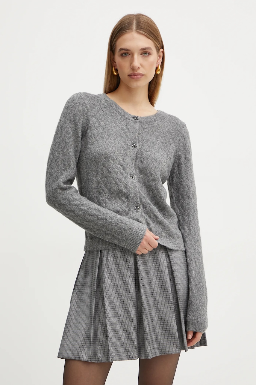 Ζακέτα από μίγμα μαλλιού Morgan MVERRE χρώμα: γκρι, MVERRE