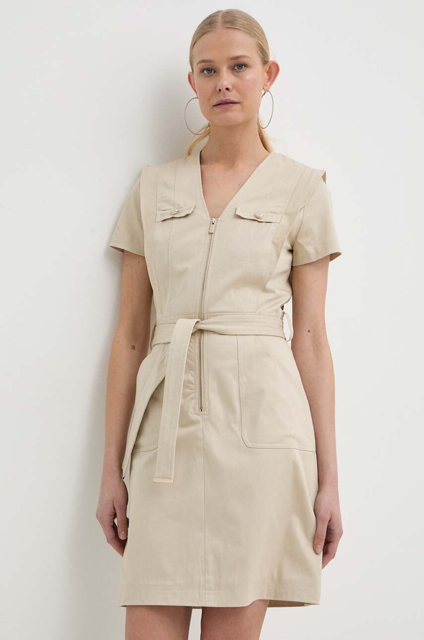 Φόρεμα Morgan RISTI RISTI χρώμα: μπεζ, RISTI RISTI