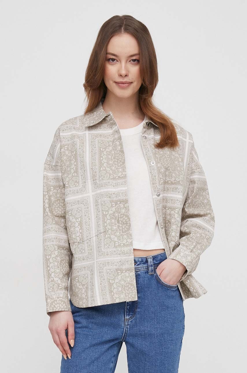 Τζιν πουκάμισο Mos Mosh χρώμα: πράσινο