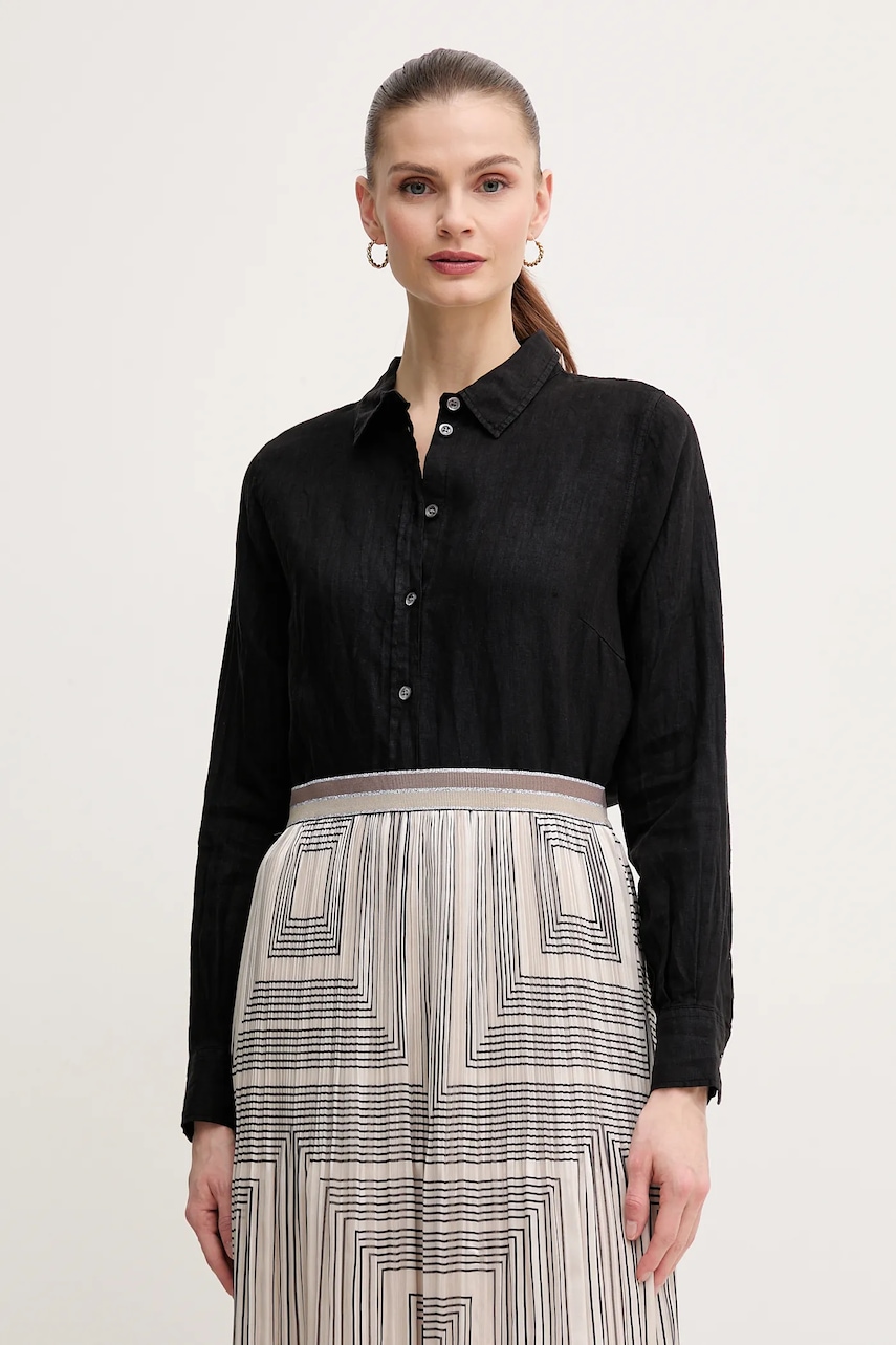 Πουκάμισο από λινό Mos Mosh χρώμα: άσπρο, 160230