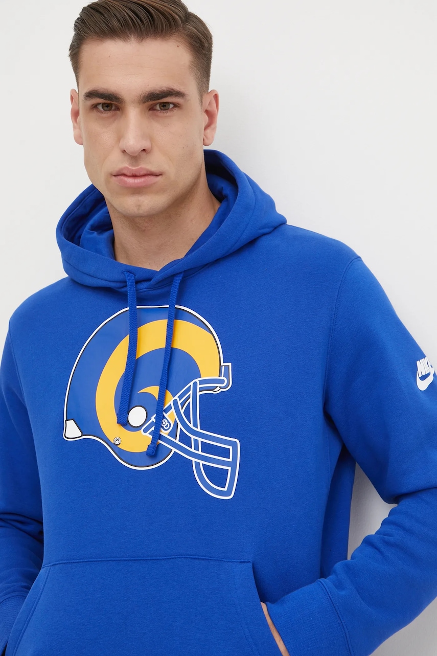 Μπλούζα Nike Los Angeles Rams χρώμα: μπλε, με κουκούλα, NKDK-4DA-9TV-13L