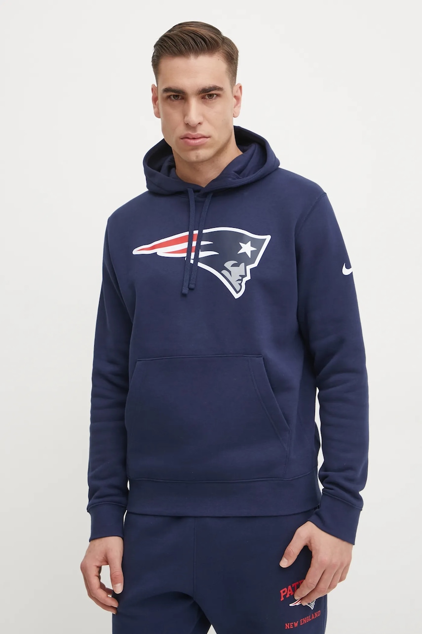 Μπλούζα Nike New England Patriots χρώμα: ναυτικό μπλε, με κουκούλα, NKDK-41S-8K-N09