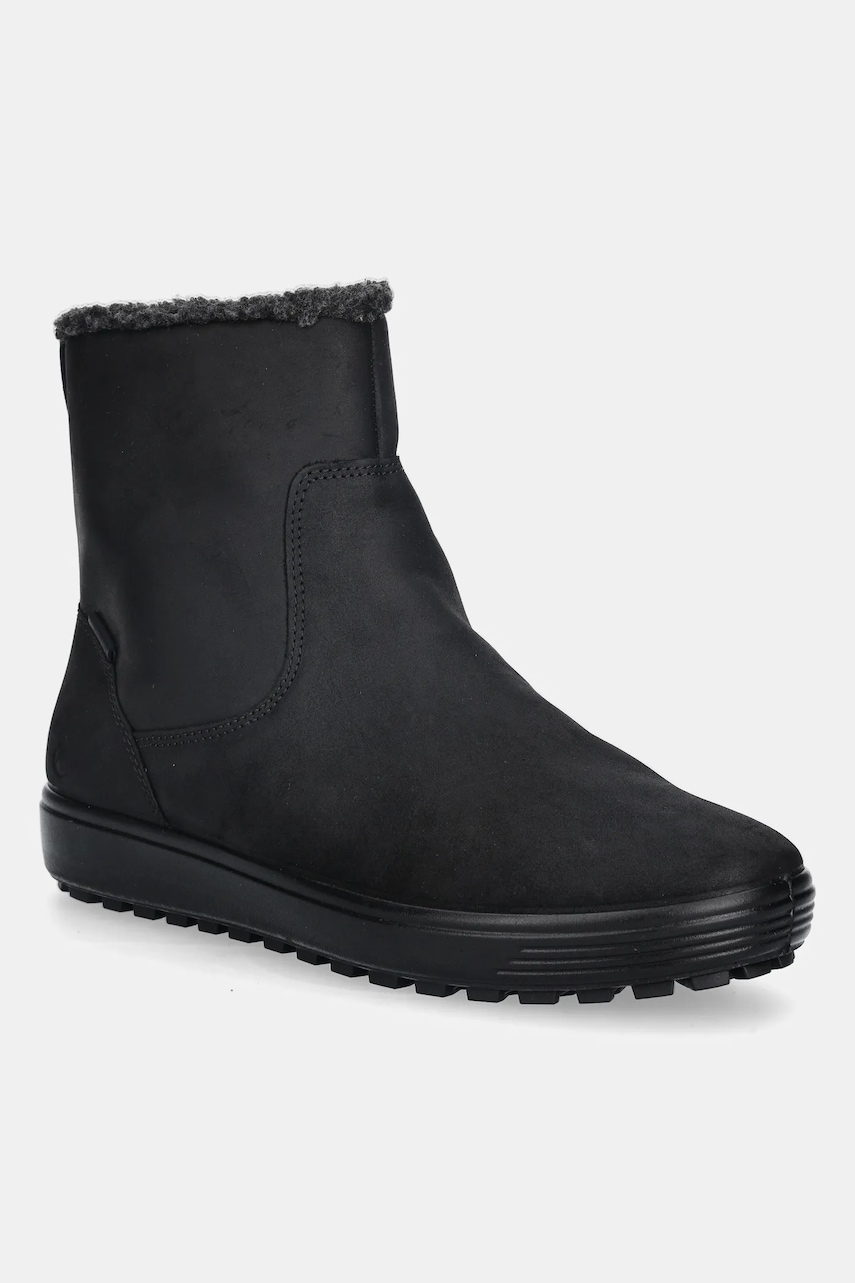 Μπότες nubuck Ecco Soft 7 Tred Warm χρώμα: μαύρο, 450753-02001