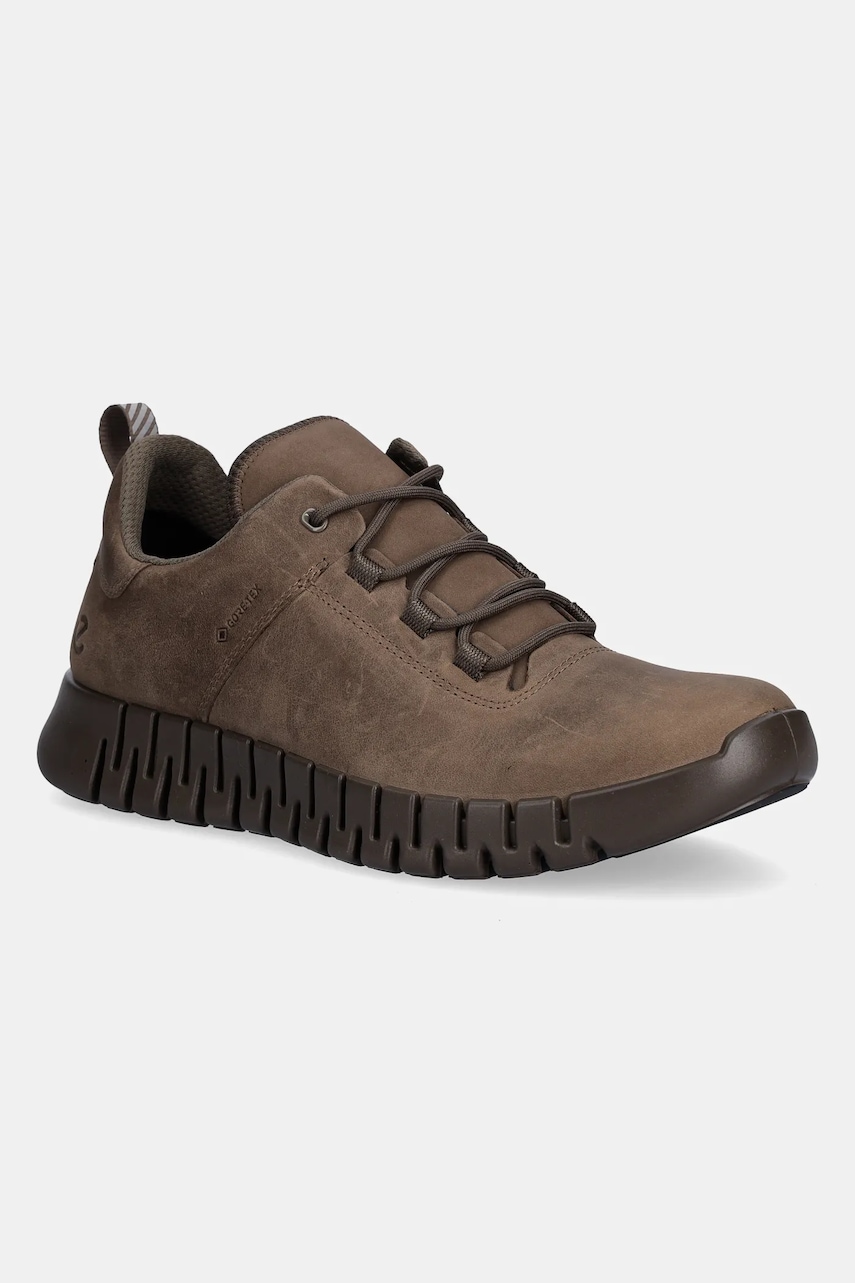 Nubuck sneakers Ecco Gruuv Sneaker Lea Gtx χρώμα: καφέ, 525224-02559