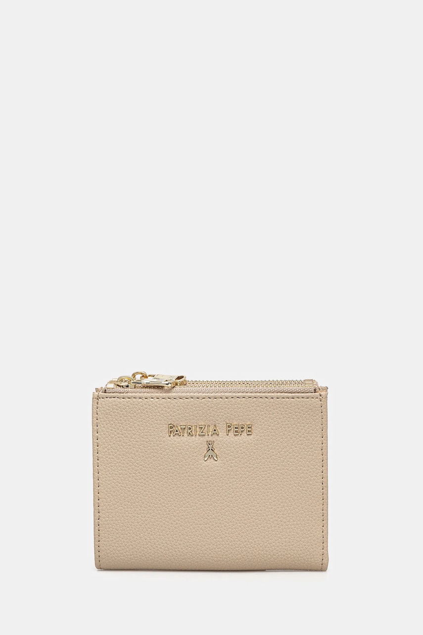 Δερμάτινο πορτοφόλι Patrizia Pepe γυναικείο, χρώμα: μαύρο, CQ8732 L001