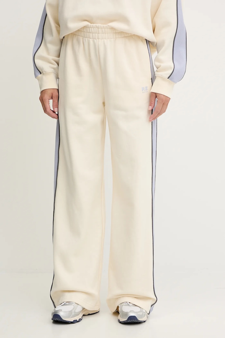 Βαμβακερό παντελόνι P.E Nation Align χρώμα: μπεζ, 253P173