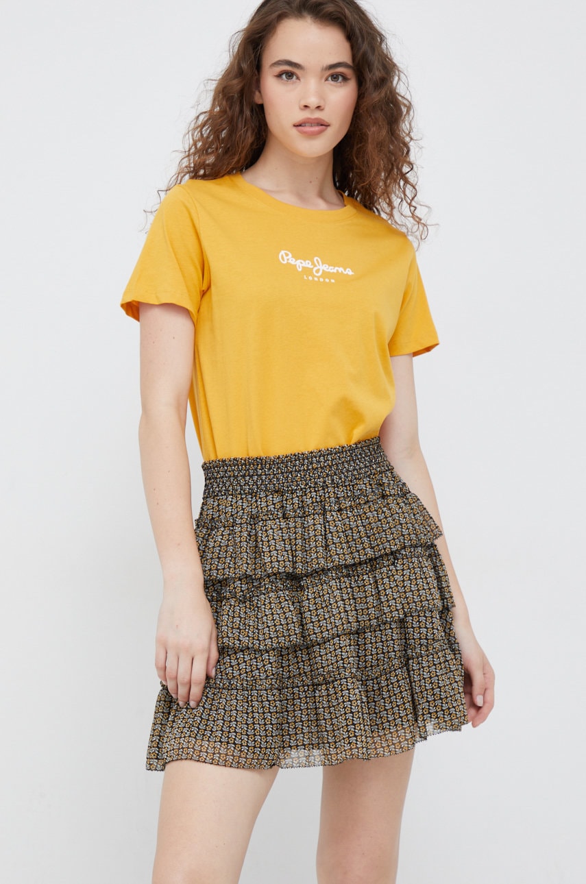 Φούστα Pepe Jeans χρώμα: πράσινο