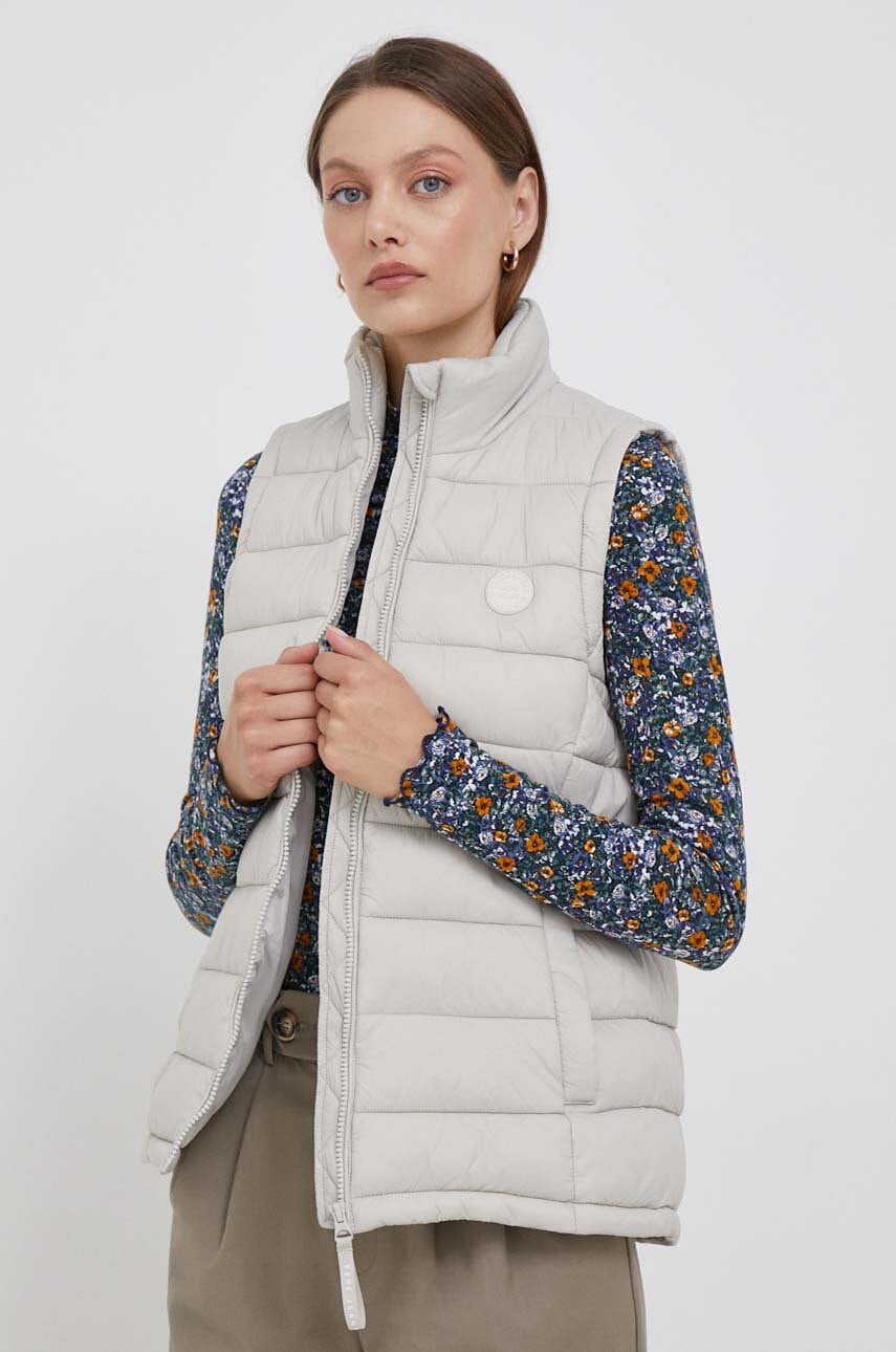 Αμάνικο μπουφάν Pepe Jeans χρώμα: γκρι