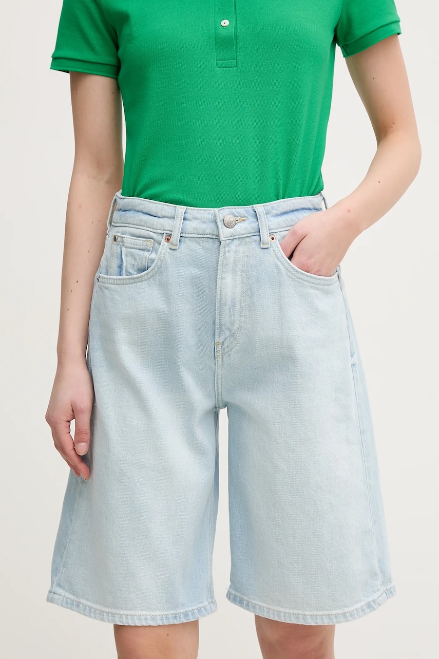 Τζιν σορτς Pepe Jeans BERMUDA SHORT UHW BREEZE χρώμα: μπλε, PL801176