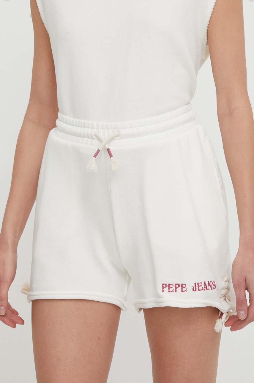 Βαμβακερό σορτσάκι Pepe Jeans Kendall KENDALL SHORTS χρώμα: μπεζ PL801126