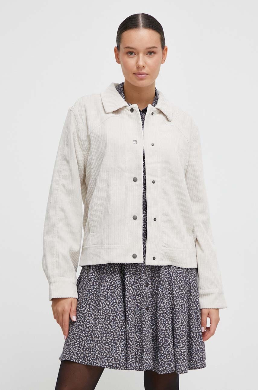 Πουκάμισο μπουφάν Pepe Jeans Rish Corduroy χρώμα: μπεζ