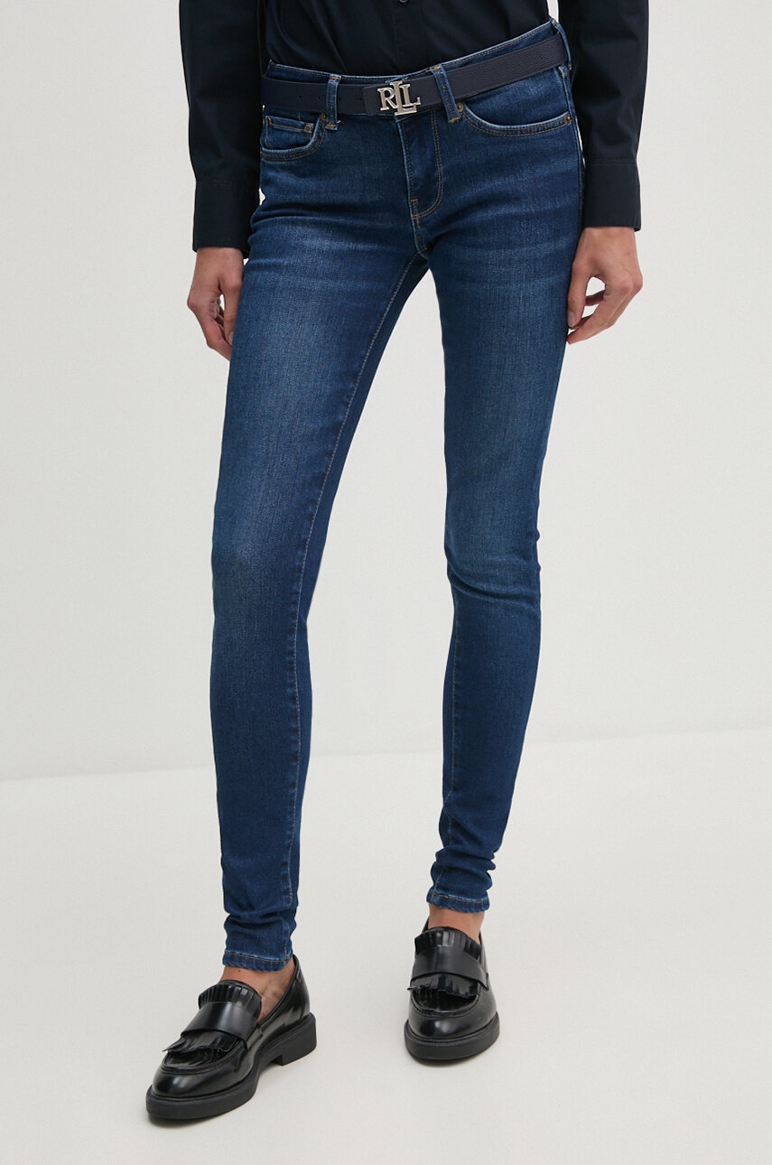 Τζιν παντελόνι Pepe Jeans SKINNY JEANS LW χρώμα: ναυτικό μπλε, PL204583DP6