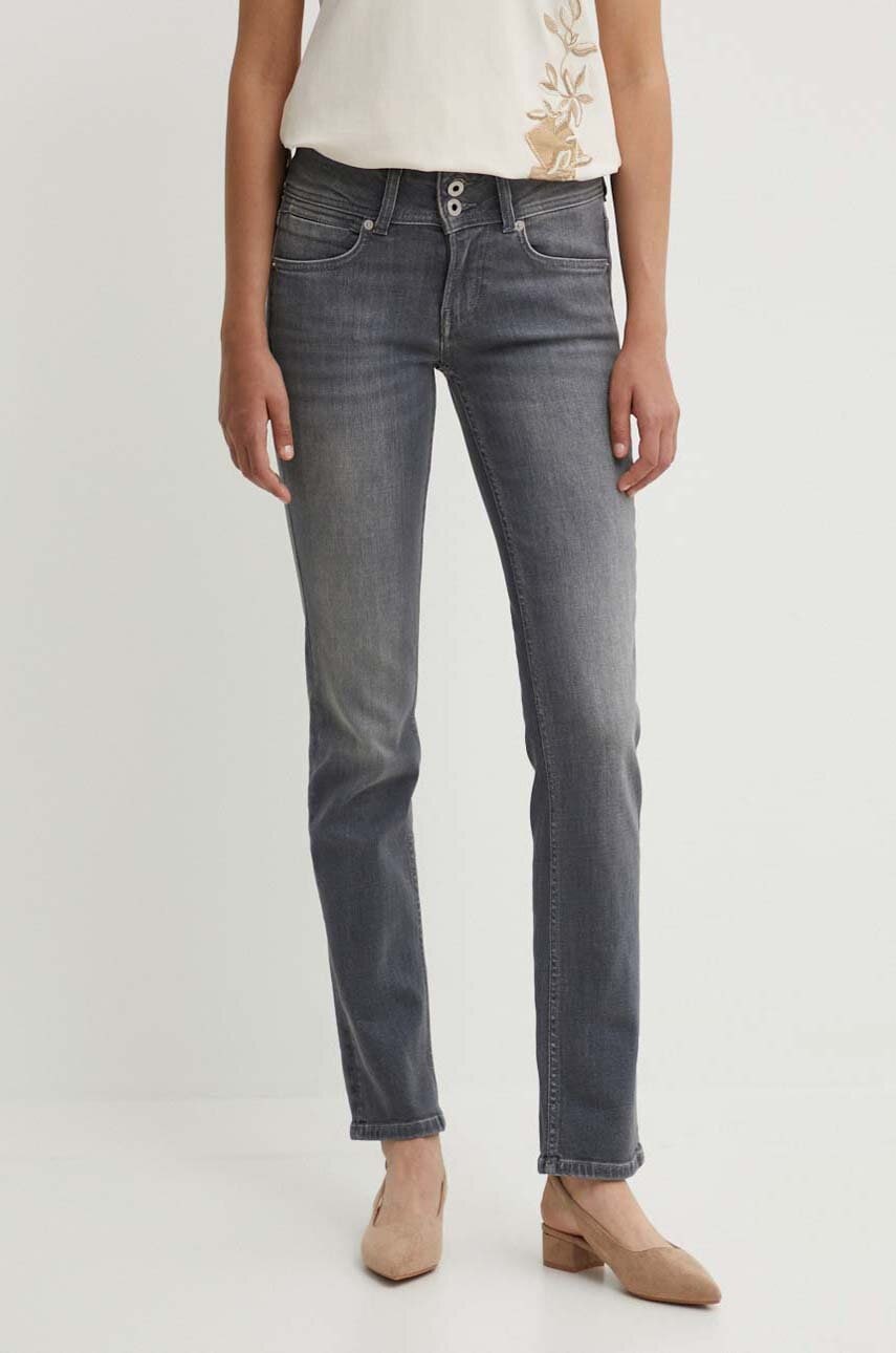 Τζιν παντελόνι Pepe Jeans SLIM JEANS LW χρώμα: ναυτικό μπλε, PL204729UH7