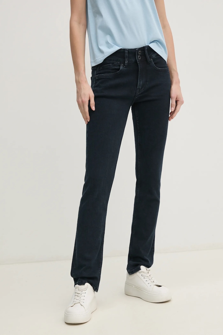 Τζιν παντελόνι Pepe Jeans SLIM JEANS MW GEN χρώμα: ναυτικό μπλε, PL204735ED9