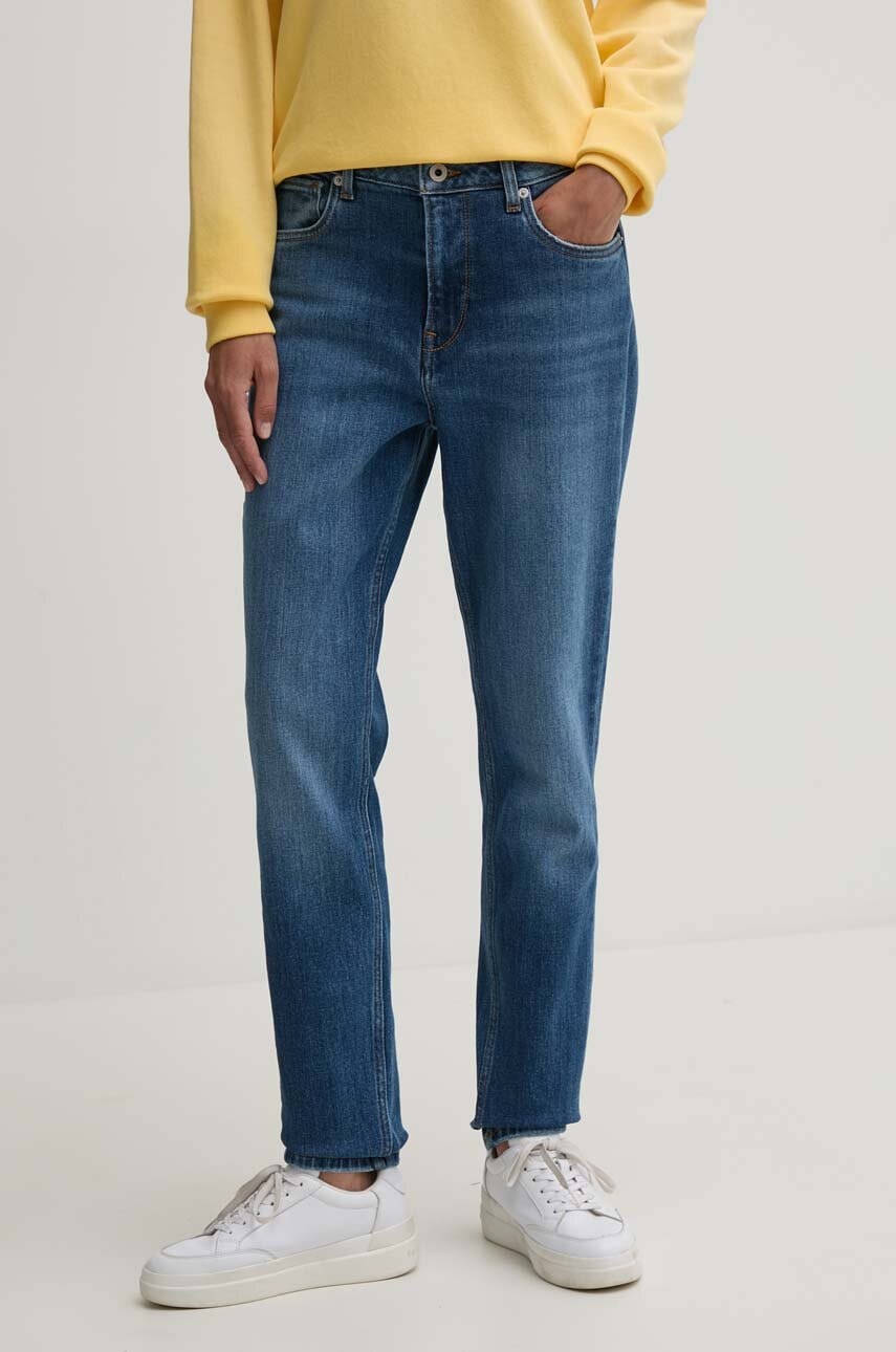 Τζιν παντελόνι Pepe Jeans TAPERED JEANS HW χρώμα: ναυτικό μπλε, PL204591HV3