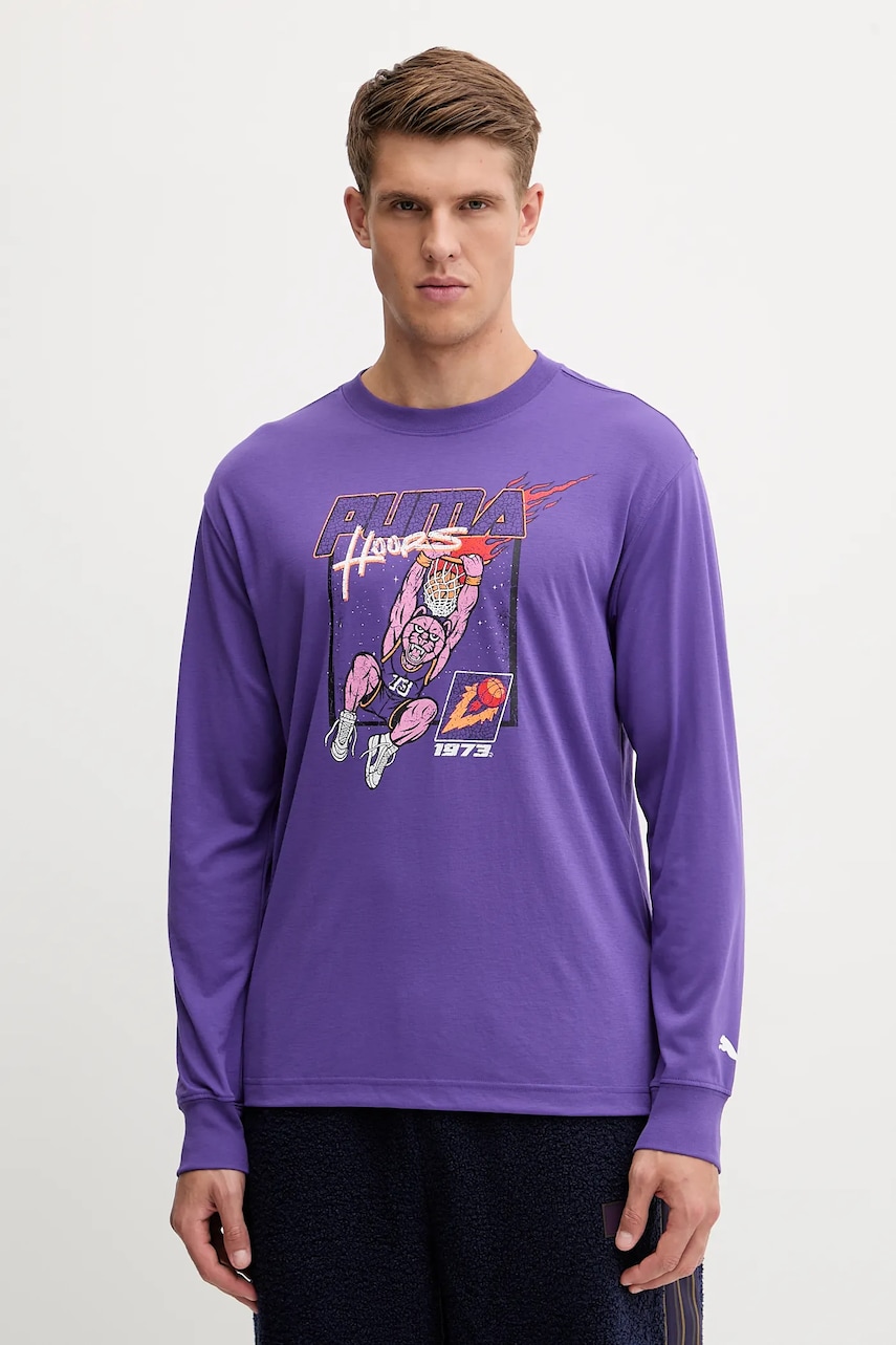 Μακρυμάνικο Puma χρώμα: μοβ, 632903