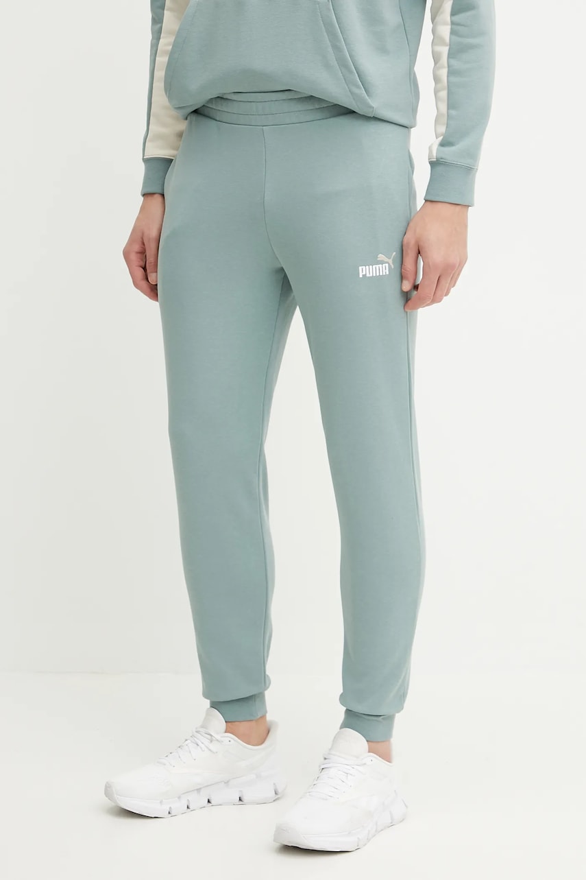 Παντελόνι φόρμας Puma χρώμα: πράσινο, 684714
