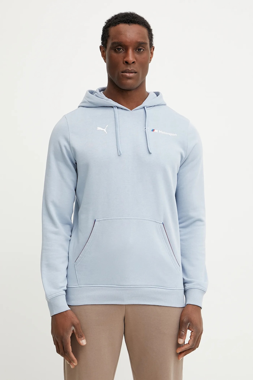 Μπλούζα Puma BMW MMS ESS+ χρώμα: μπλε, με κουκούλα, 627508