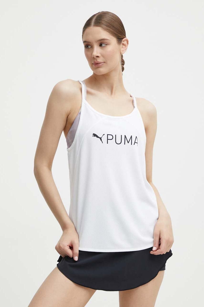Τοπ προπόνησης Puma Fit Fit χρώμα: άσπρο 523846