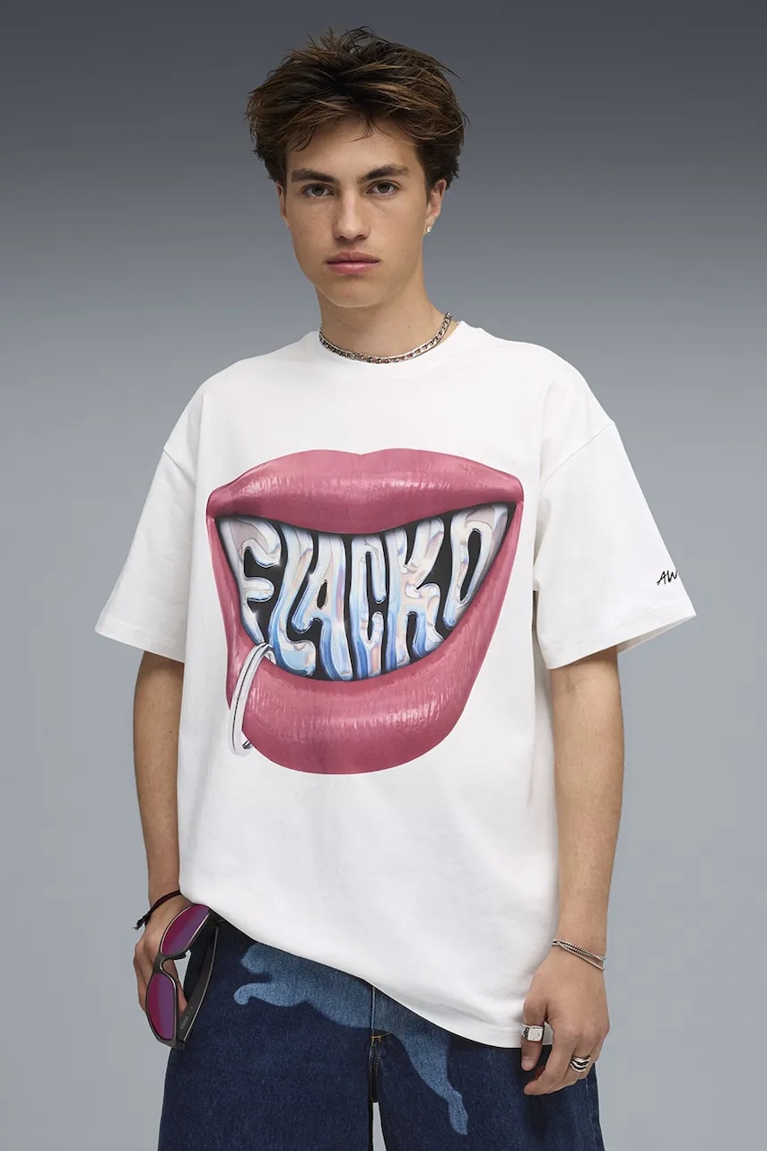 Βαμβακερό μπλουζάκι Puma PUMA x A$AP ROCKY χρώμα: άσπρο, 633388