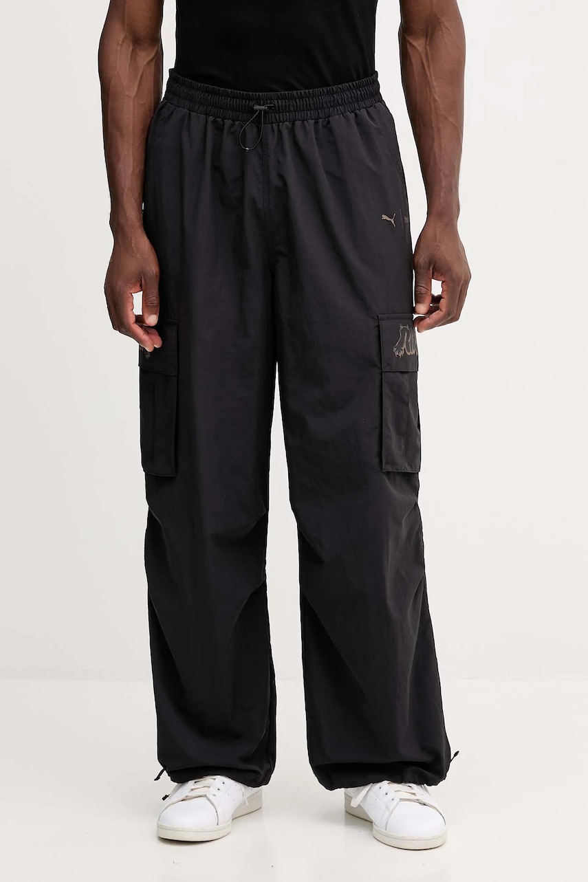 Παντελόνι Puma PUMA x RIPNDIP χρώμα: μαύρο, 632417