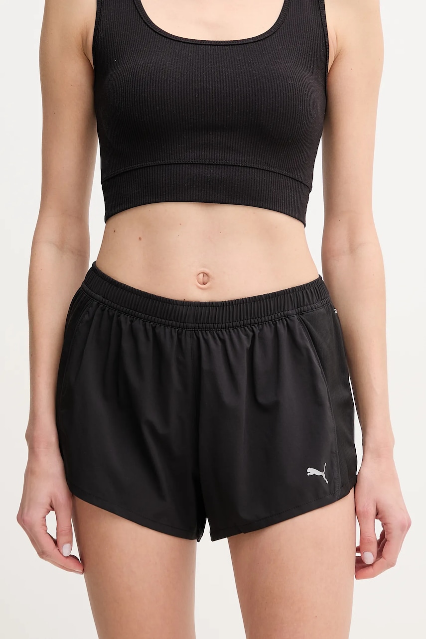 Σορτς τρεξίματος Puma Velocity χρώμα: μαύρο, 526585