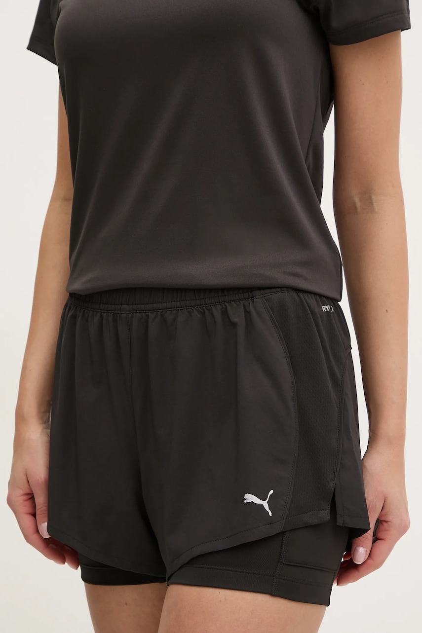 Σορτς τρεξίματος Puma Velocity χρώμα: μαύρο, 526588