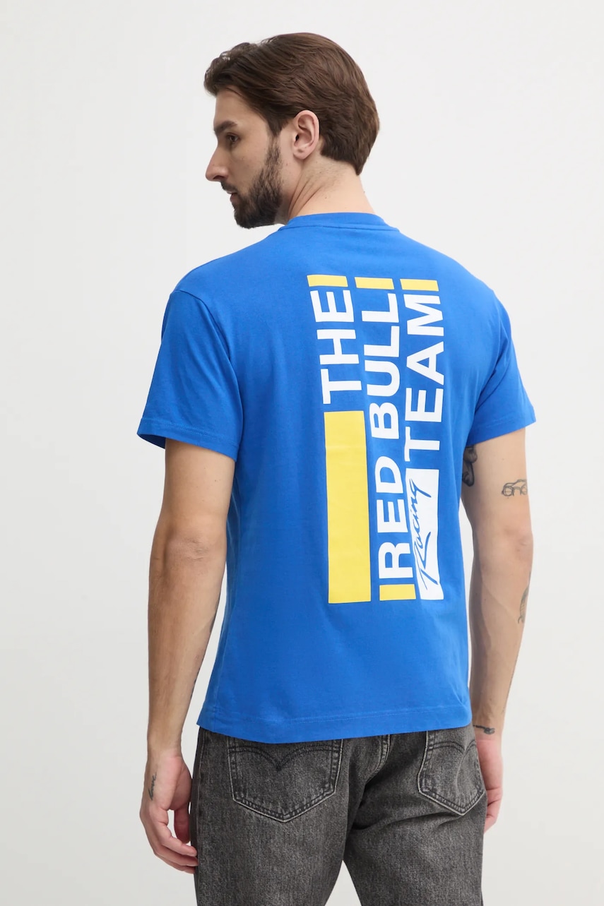 Βαμβακερό μπλουζάκι Red Bull Racing x Pepe Jeans REDBULL TEAM TEE ανδρικό, χρώμα: μοβ, RM500014