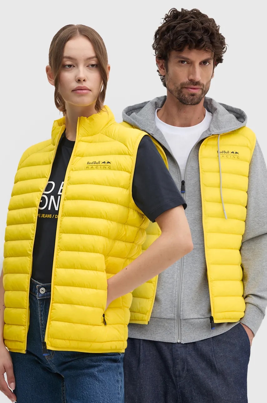 Αμάνικο μπουφάν Red Bull Racing x Pepe Jeans χρώμα: κίτρινο, RU400005