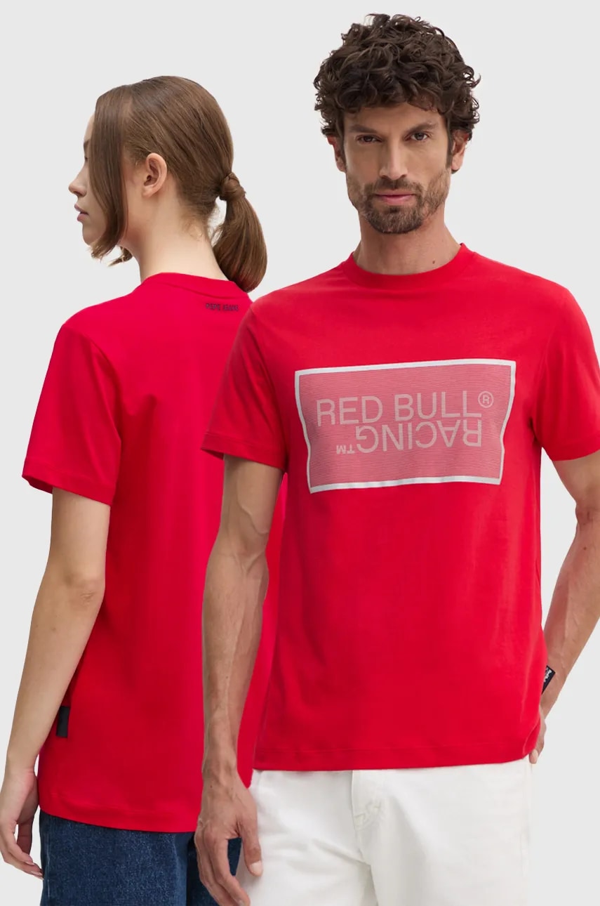 Βαμβακερό μπλουζάκι Red Bull Racing x Pepe Jeans χρώμα: κόκκινο, RU500004