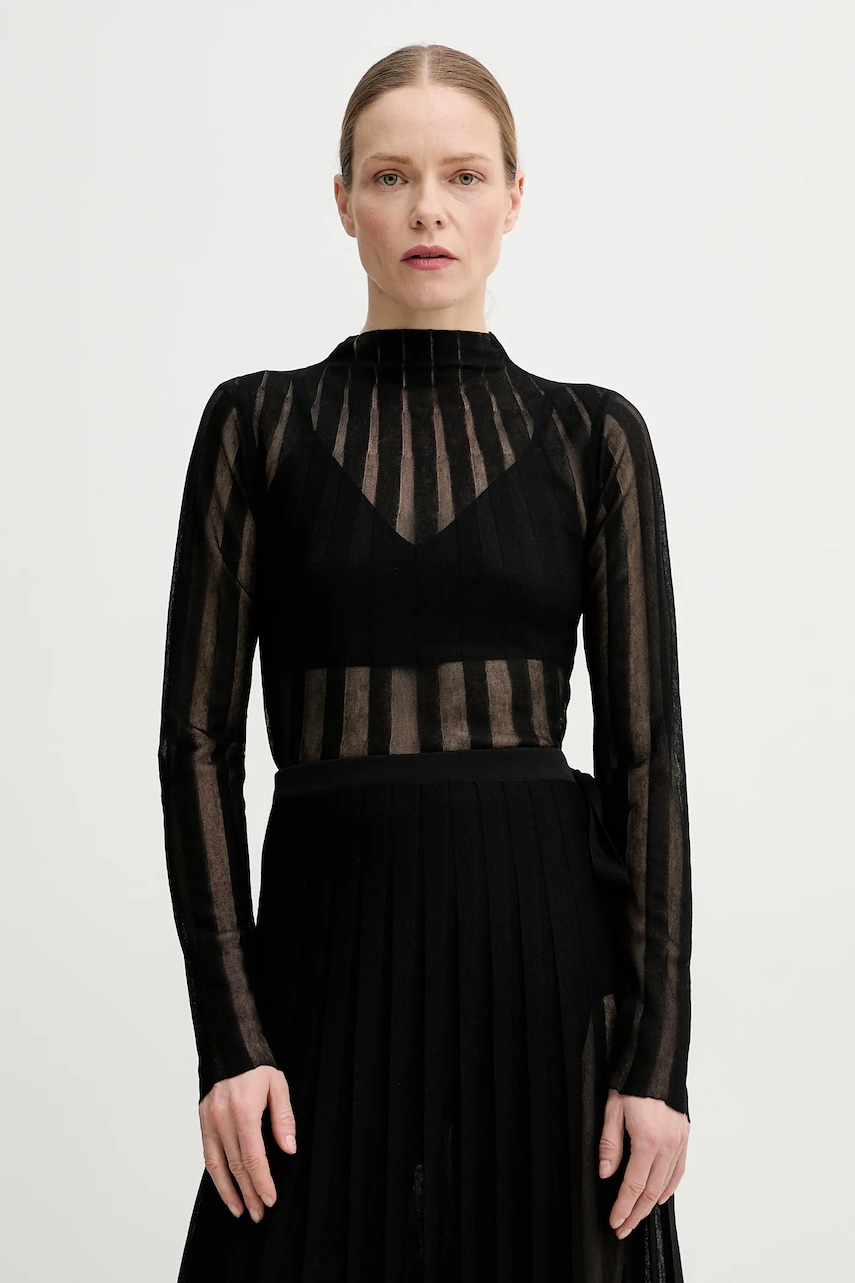 Πουλόβερ Remain χρώμα: μαύρο, 502552100