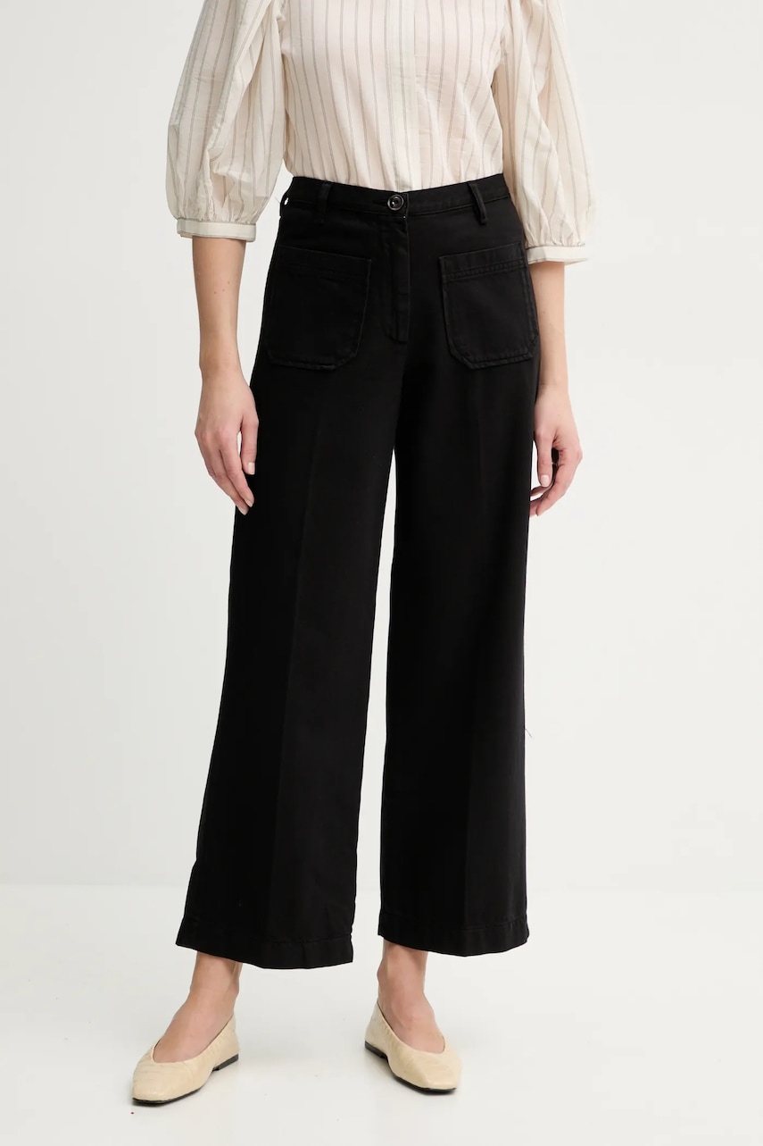 Τζιν παντελόνι Sessun χρώμα: μαύρο, 23507001