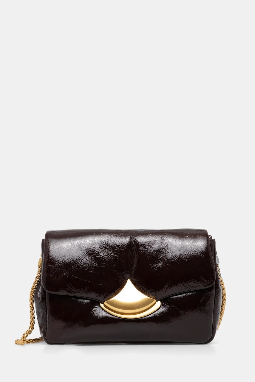 Δερμάτινη τσάντα Sessun χρώμα: καφέ, 24602007