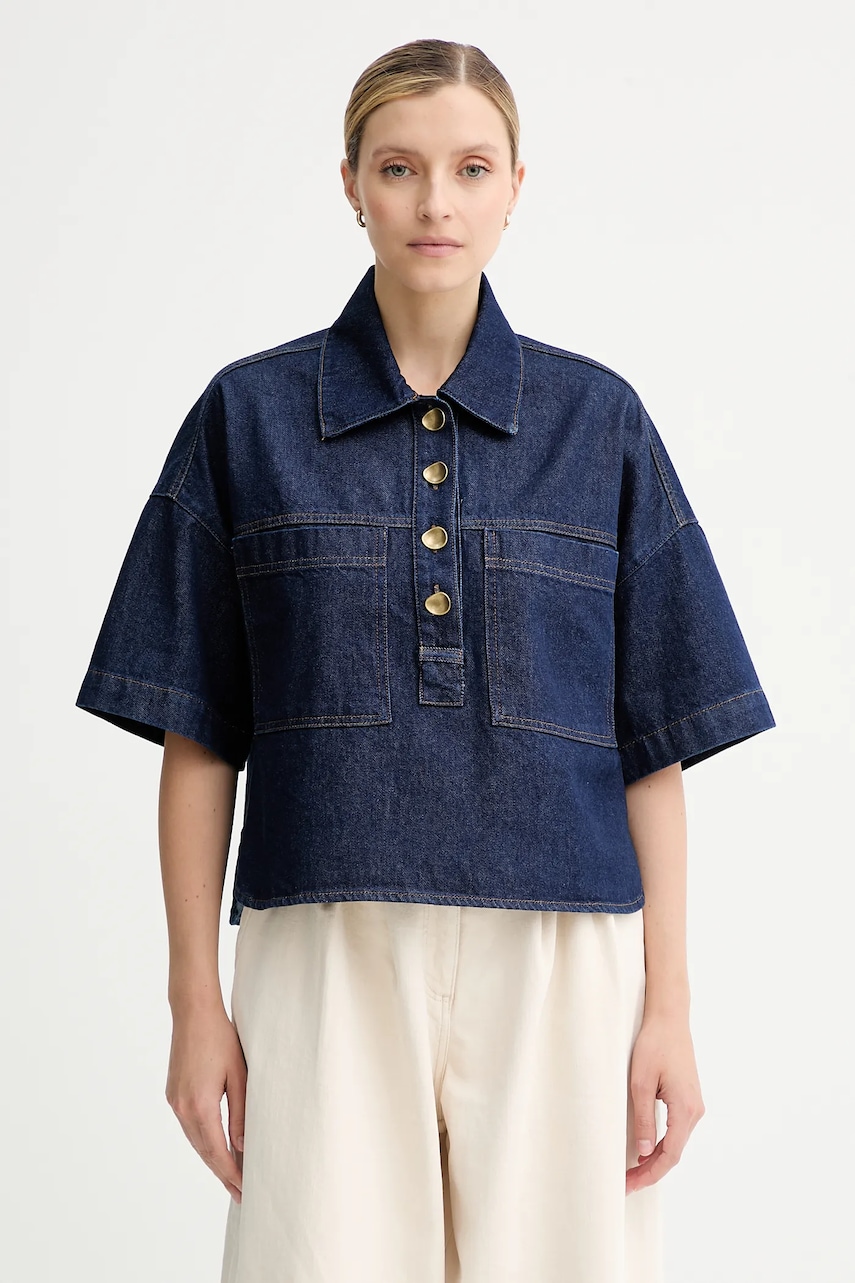 Μπλουζάκι τζιν Sessun χρώμα: μπλε, 25110014