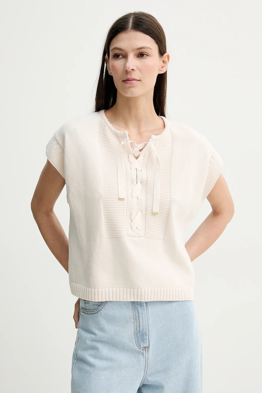 Πουλόβερ Sessun χρώμα: μπεζ, 25209021