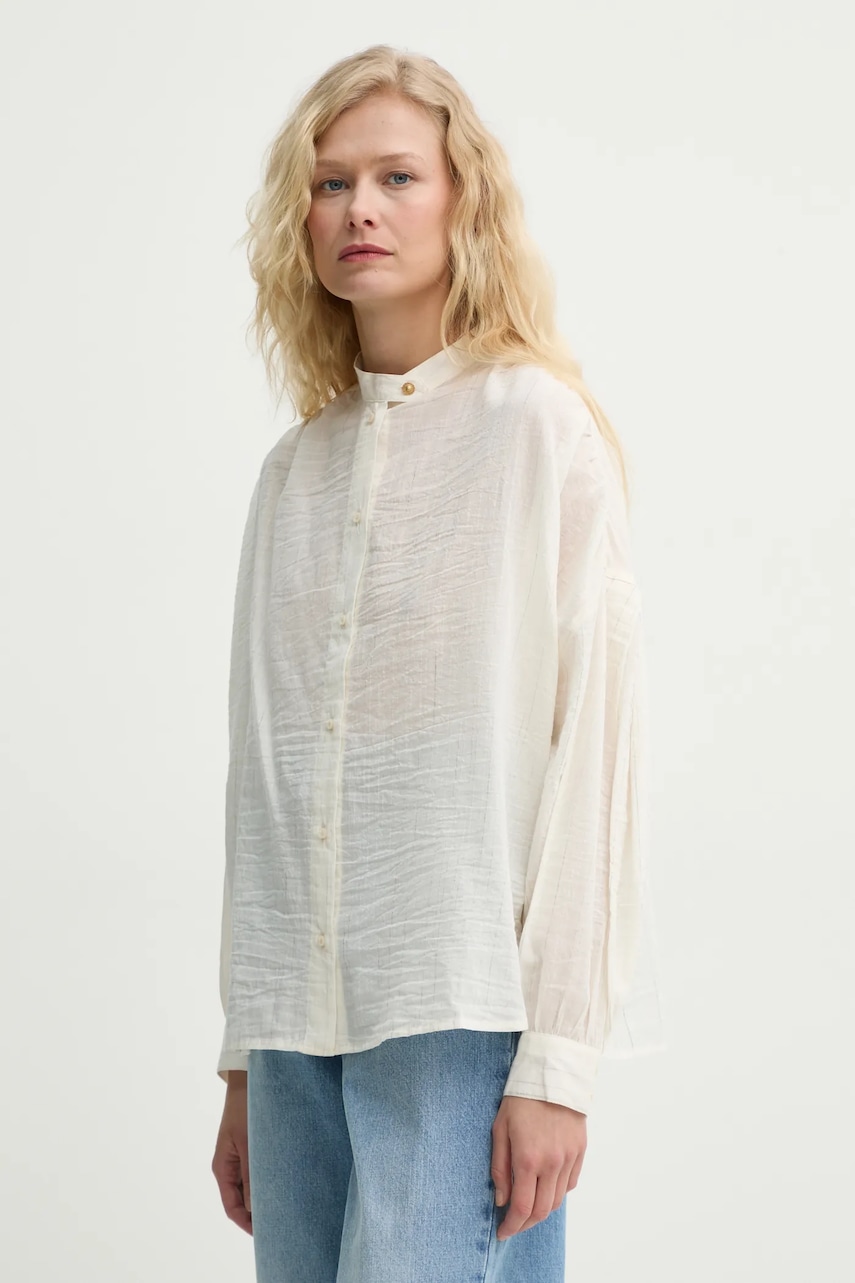 Πουκάμισο Sessun χρώμα: μπεζ, 25210017