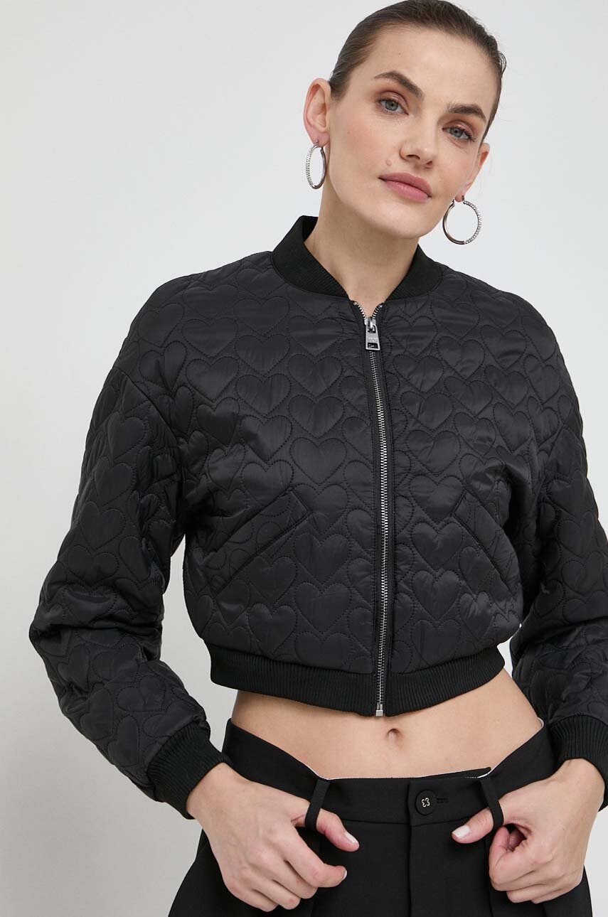 Μπουφάν Silvian Heach χρώμα: μαύρο