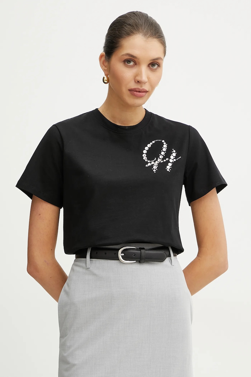 Μπλουζάκι Silvian Heach ATIVRA χρώμα: μαύρο, GPP25432TS