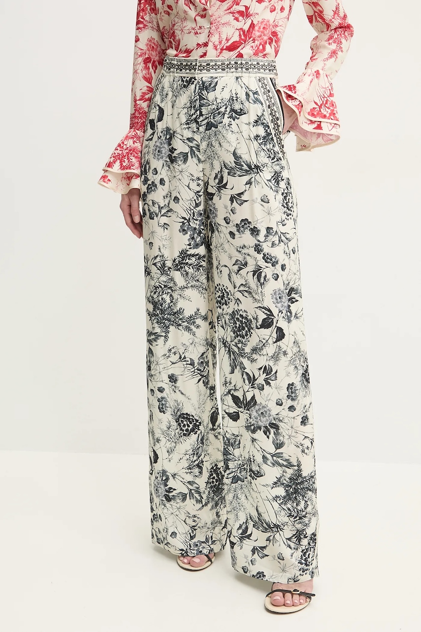 Παντελόνι Simona Corsellini χρώμα: μπεζ, P25CPPA002