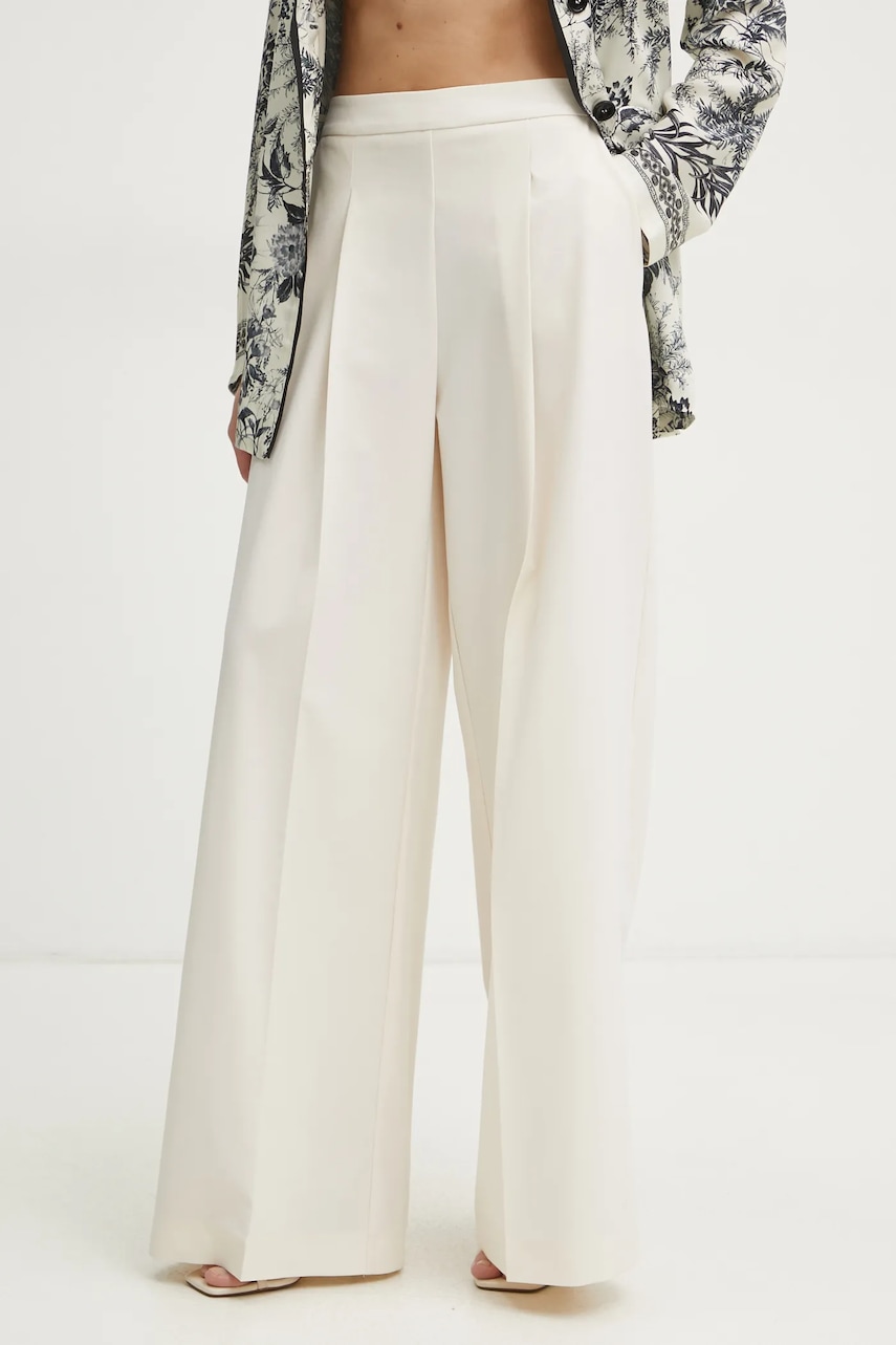 Παντελόνι Simona Corsellini χρώμα: μπεζ, P25CPPA010