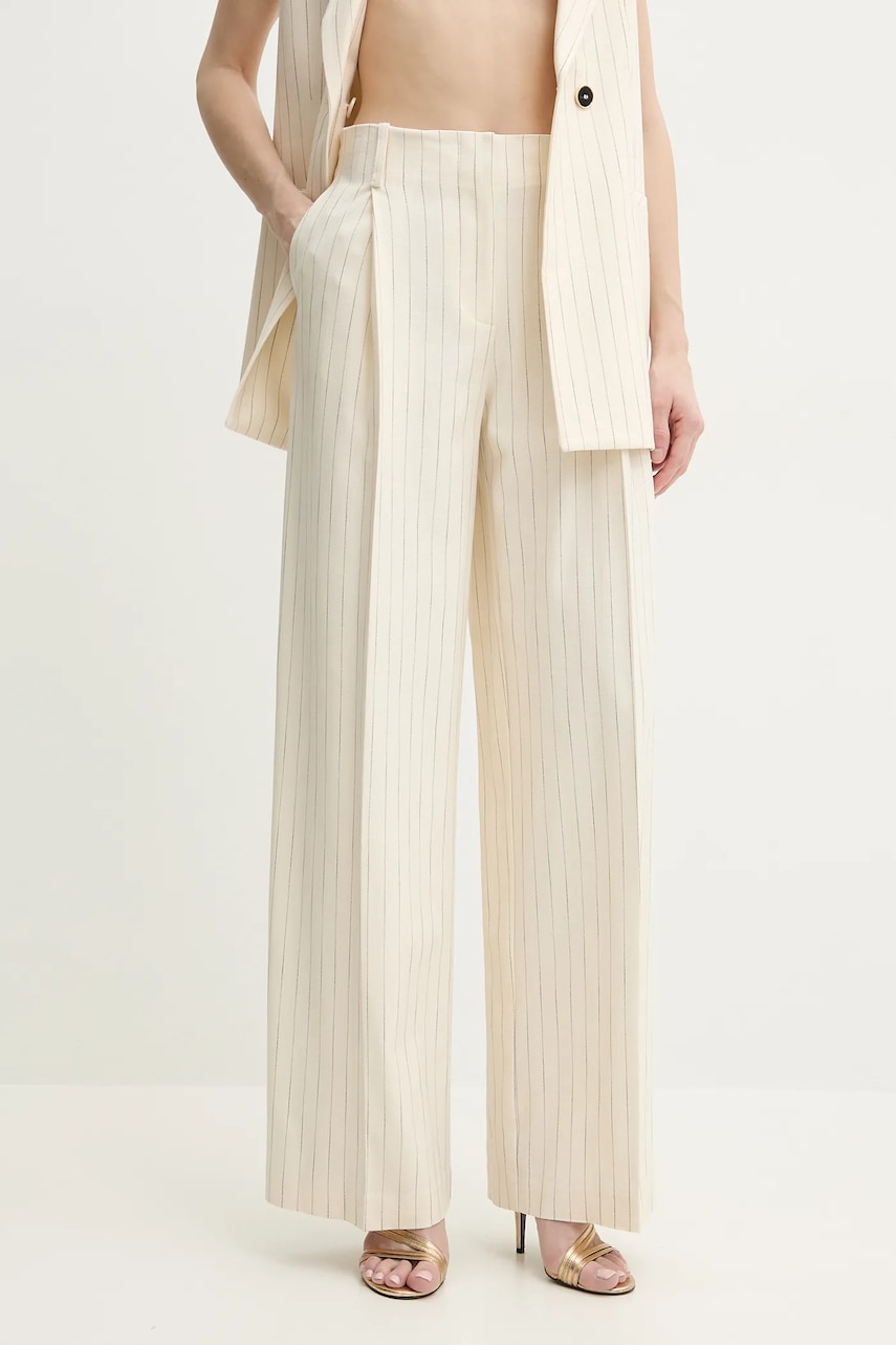 Παντελόνι Simona Corsellini χρώμα: μπεζ, P25CPPA019