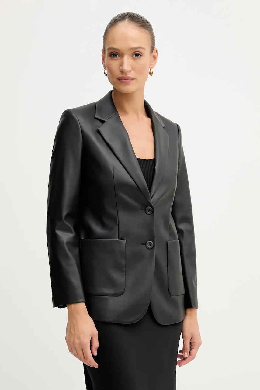 Σακάκι Sisley χρώμα: μαύρο, 22V3LW038