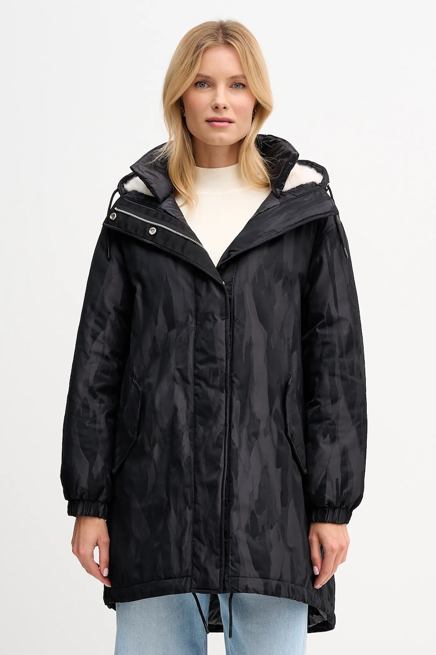 Μπουφάν Sisley χρώμα: μαύρο, 25E3LN068