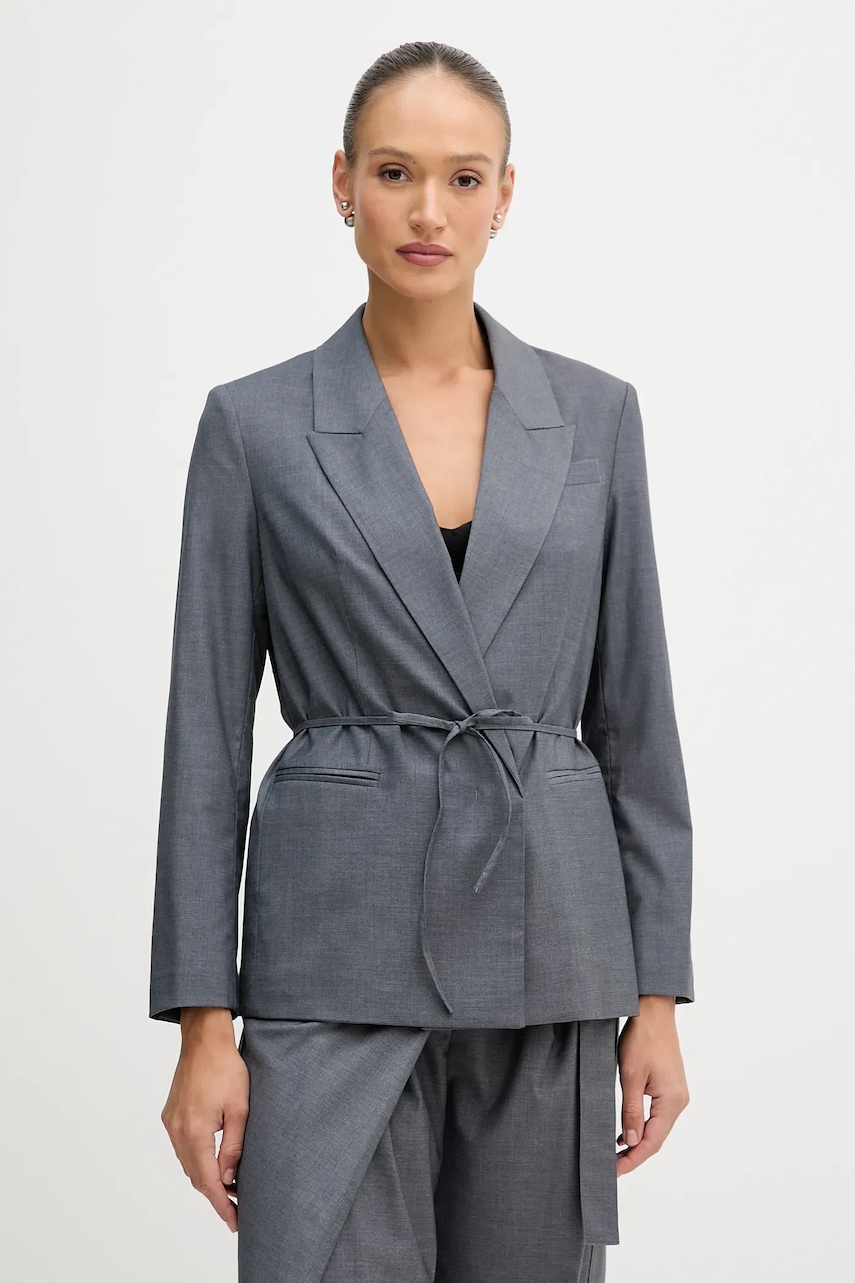 Σακάκι Sisley χρώμα: γκρι, 2K2KLW03C