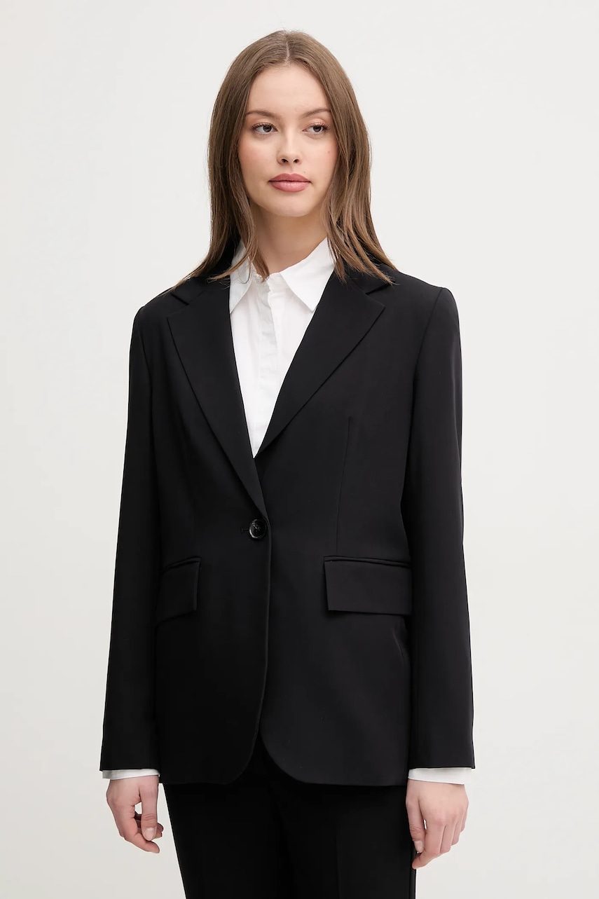 Σακάκι Sisley χρώμα: μαύρο, 2KVXLW025