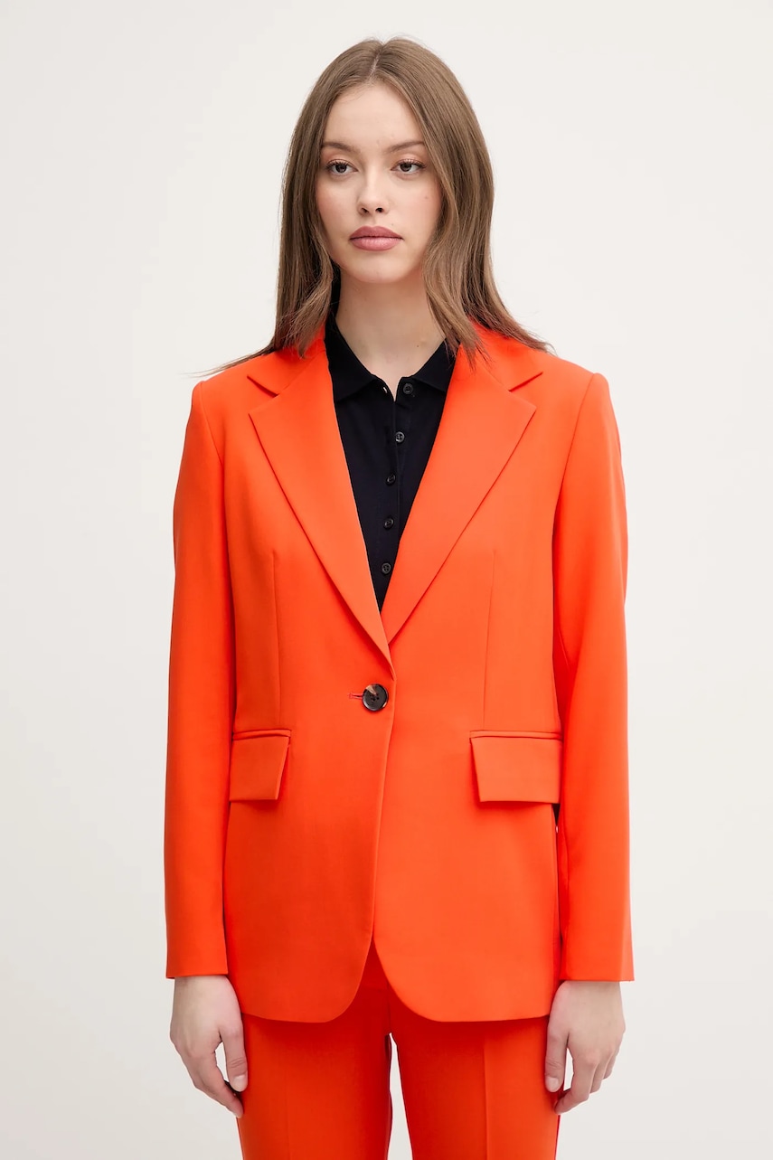 Σακάκι Sisley χρώμα: πορτοκαλί, 2KVXLW025