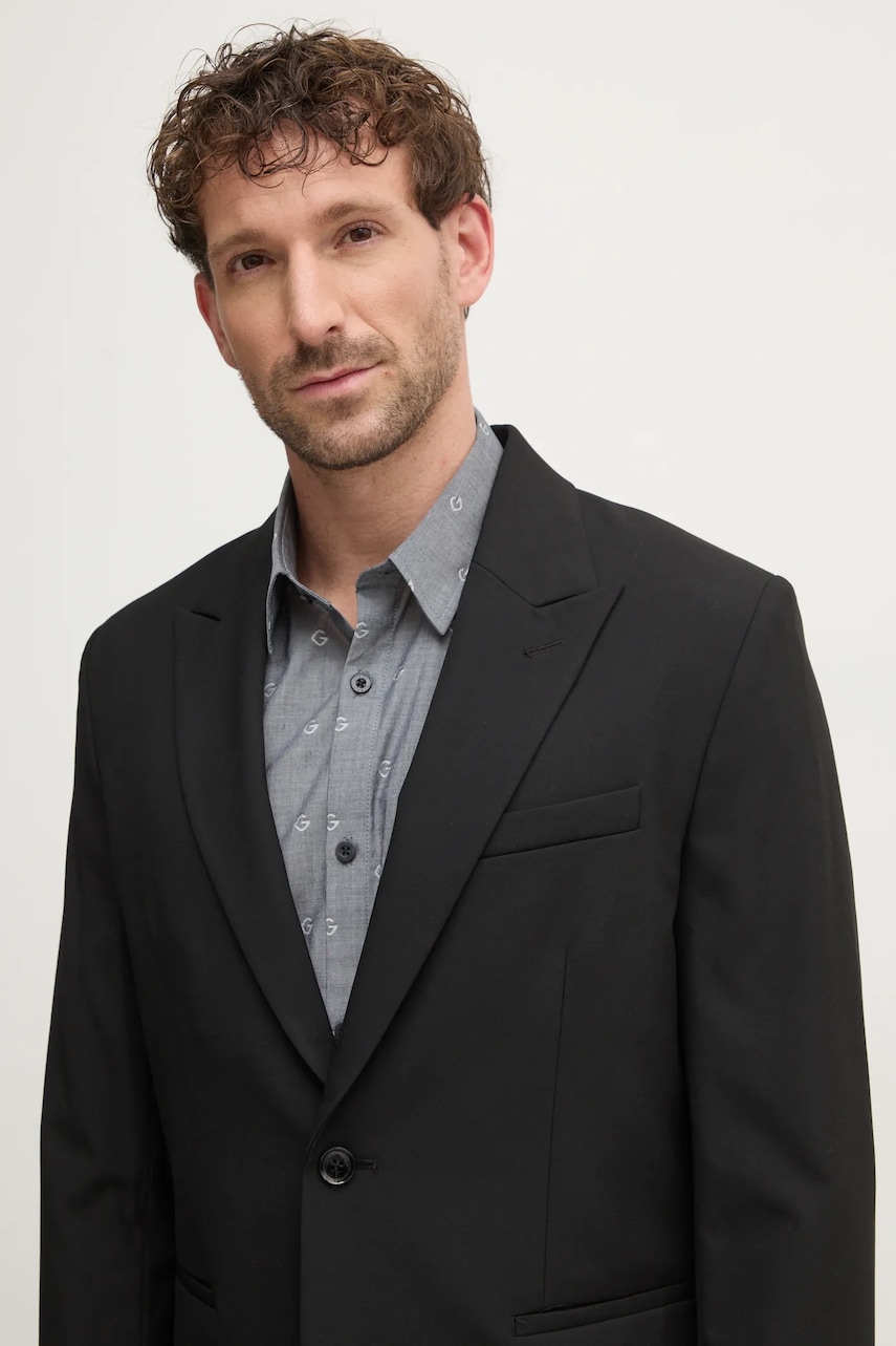 Σακάκι Sisley χρώμα: μαύρο, 2NGUSW024