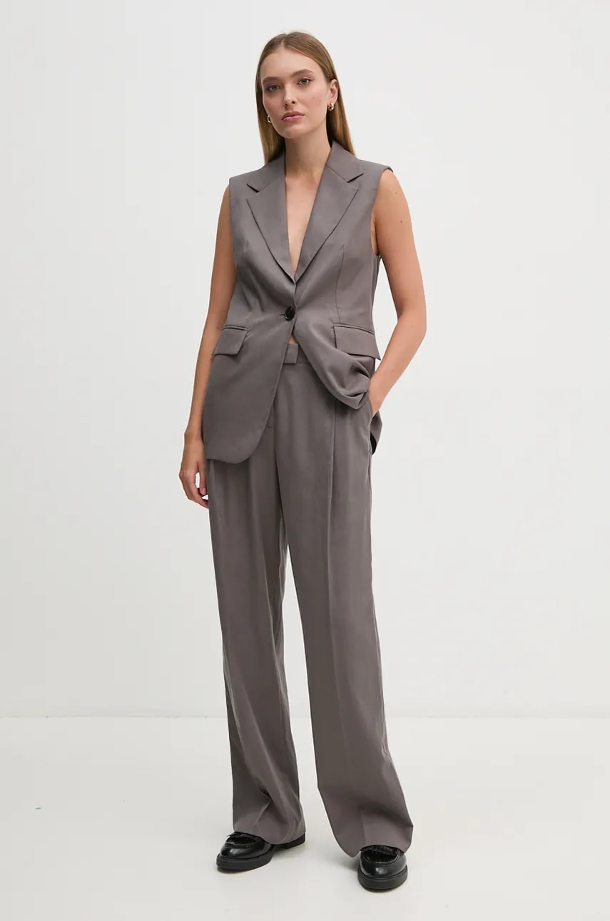 Σακάκι Sisley χρώμα: γκρι, 2TKDLJ00M