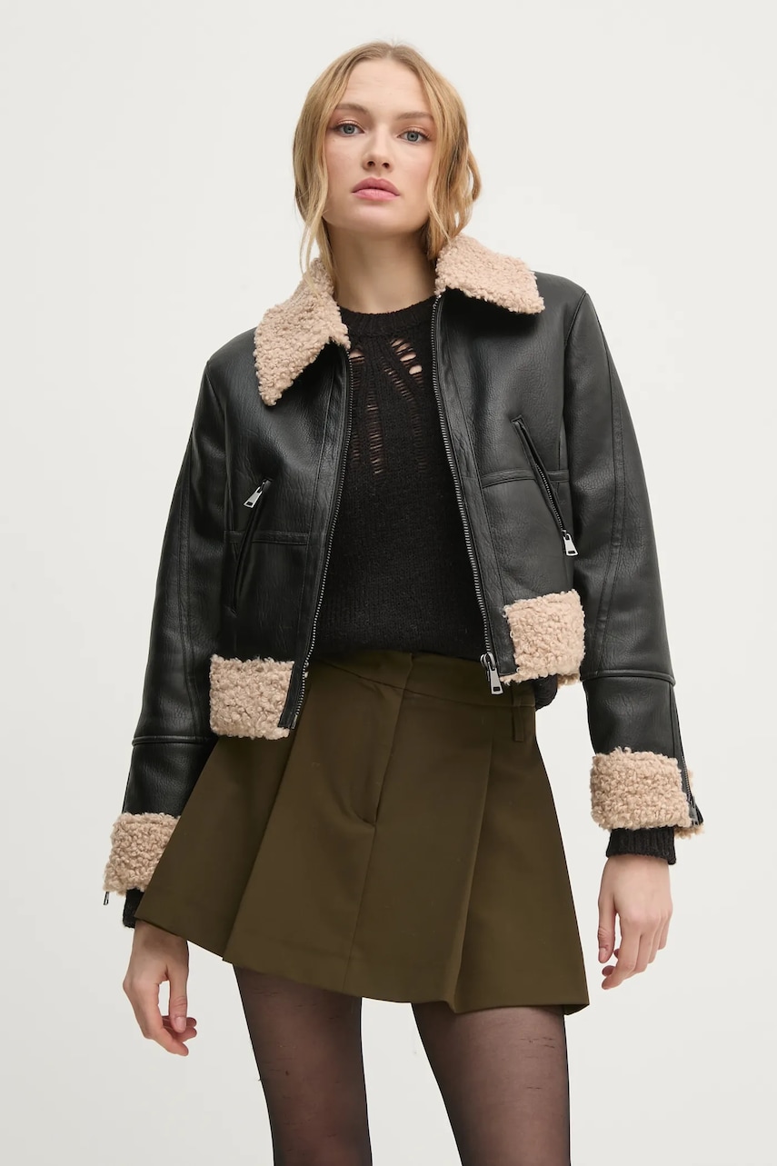 Μπουφάν Sisley χρώμα: μαύρο, 2YJVLN04W